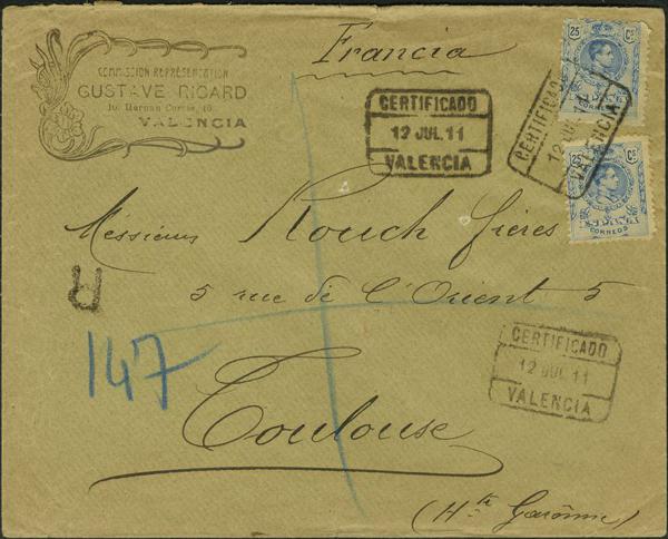0000010318 - Spain. Alfonso XIII Registered Mail