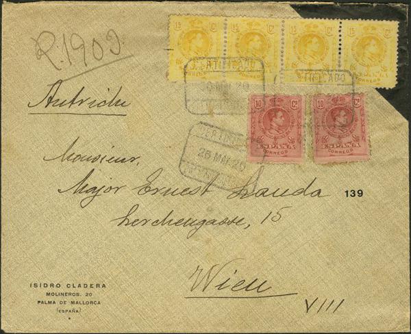 0000010334 - Spain. Alfonso XIII Registered Mail