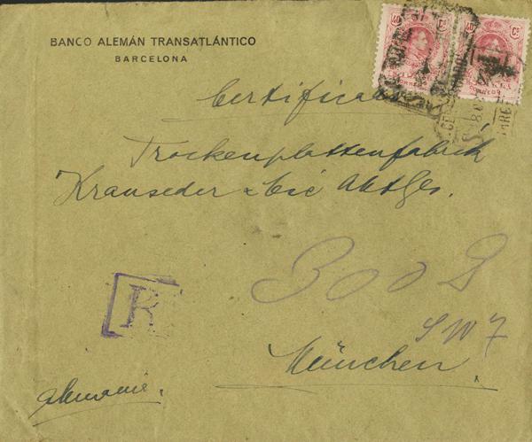 0000010337 - Spain. Alfonso XIII Registered Mail
