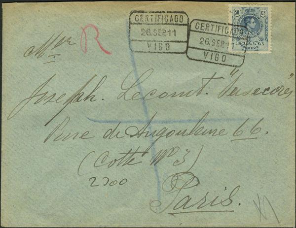0000010352 - Spain. Alfonso XIII Registered Mail