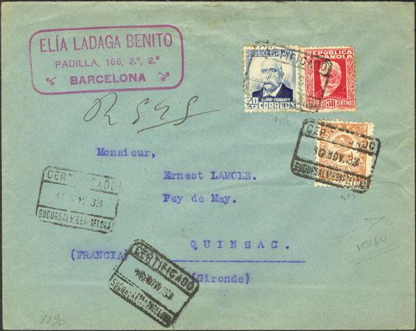 0000012460 - Spanish Republic Registered Mail