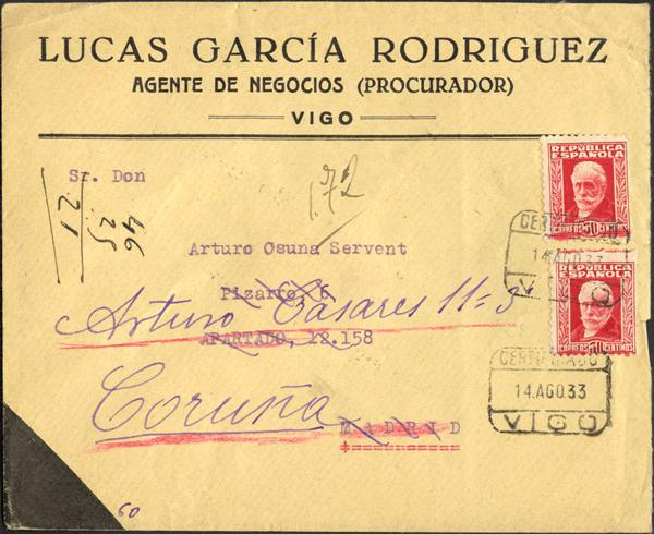 0000012676 - España. República Española Correo Certificado