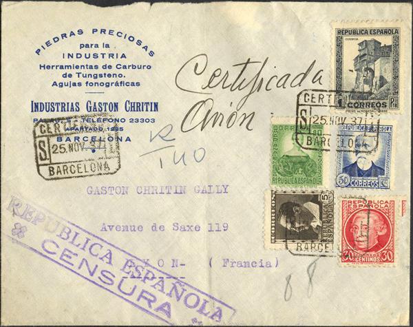 0000012708 - España. República Española Correo Certificado