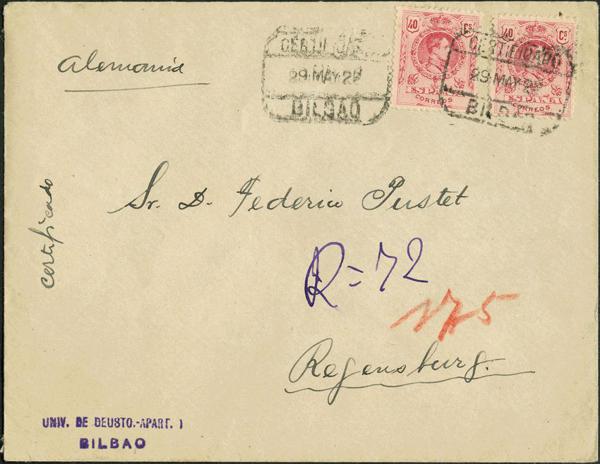 0000013596 - Spain. Alfonso XIII Registered Mail