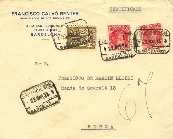 0000014622 - Spain. Spanish Republic Registered Mail