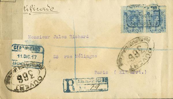 0000014914 - Spain. Alfonso XIII Registered Mail