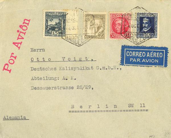 0000015609 - Spain. Spanish Republic Airmail