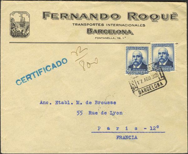 0000016016 - Spain. Spanish Republic Registered Mail