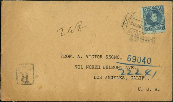 0000017565 - Spain. Alfonso XIII Registered Mail