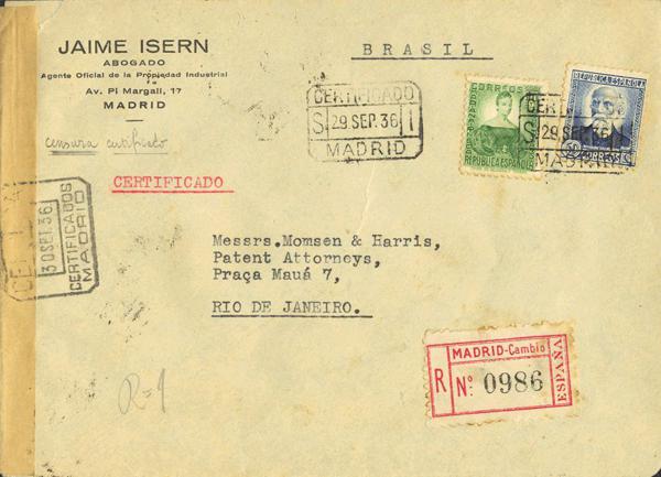 0000020204 - Spain. Spanish Republic Registered Mail