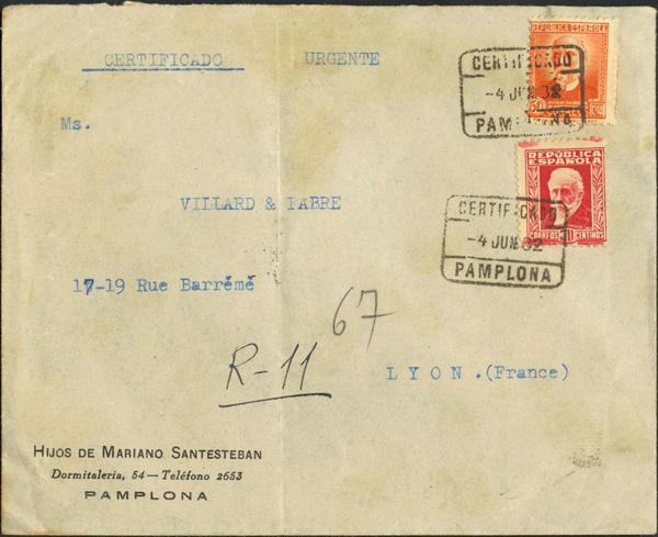 0000022228 - Spain. Spanish Republic Registered Mail