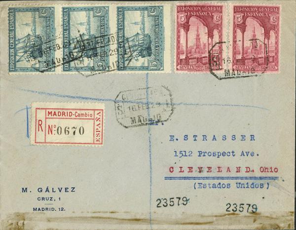 0000022605 - Spain. Alfonso XIII Registered Mail