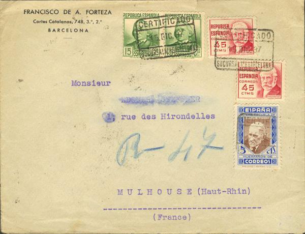0000023289 - Spain. Spanish Republic Registered Mail