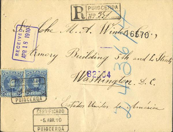 0000030267 - Spain. Alfonso XIII Registered Mail