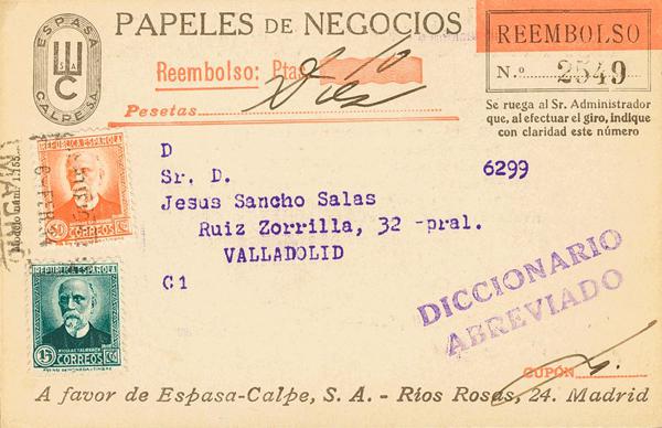 0000030427 - España. República Española Correo Certificado