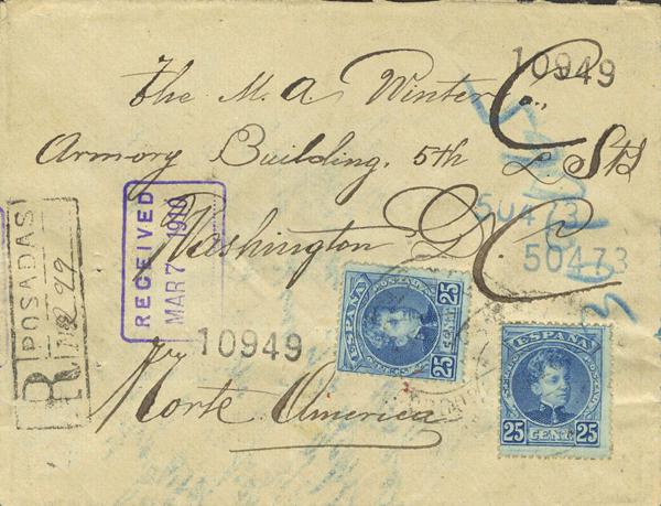 0000030563 - Spain. Alfonso XIII Registered Mail