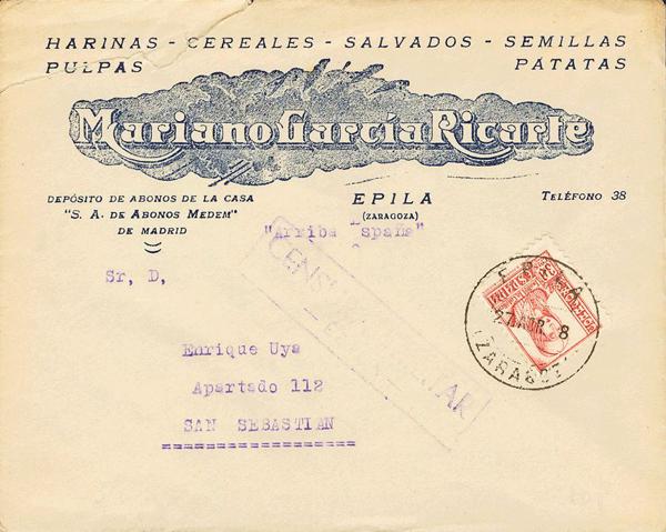 0000030909 - Zona Nacional. Censura Militar Bando Nacional