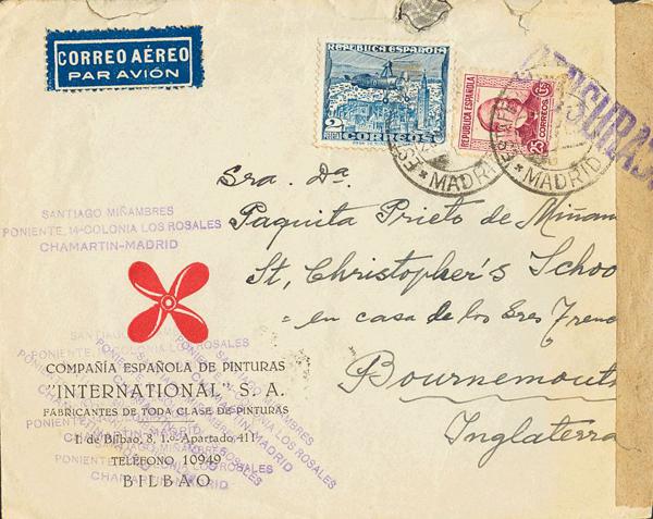 0000031077 - Spain. Spanish Republic Airmail