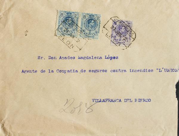 0000036252 - Spain. Alfonso XIII Registered Mail