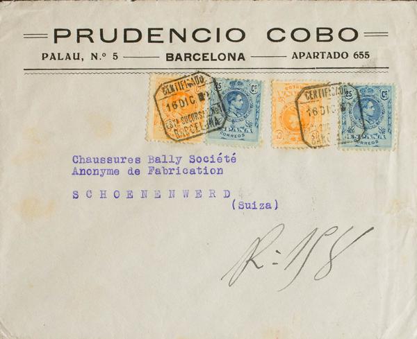 0000040404 - Spain. Alfonso XIII Registered Mail