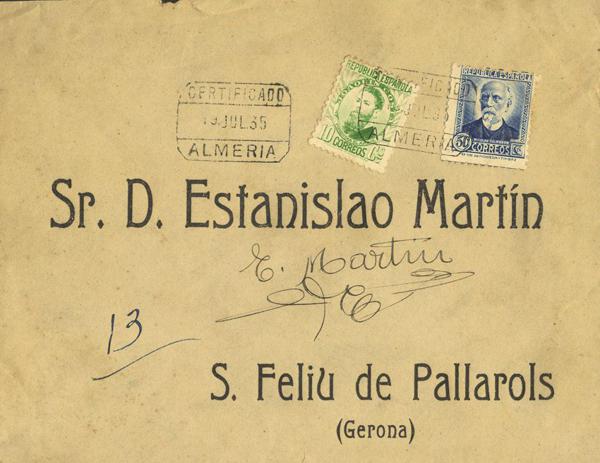 0000041602 - Spain. Spanish Republic Registered Mail