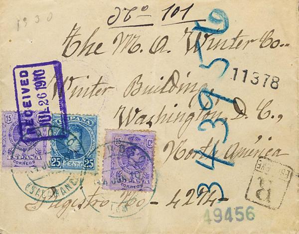 0000042079 - Spain. Alfonso XIII Registered Mail
