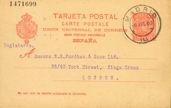 0000042087 - Madrid. Postal History
