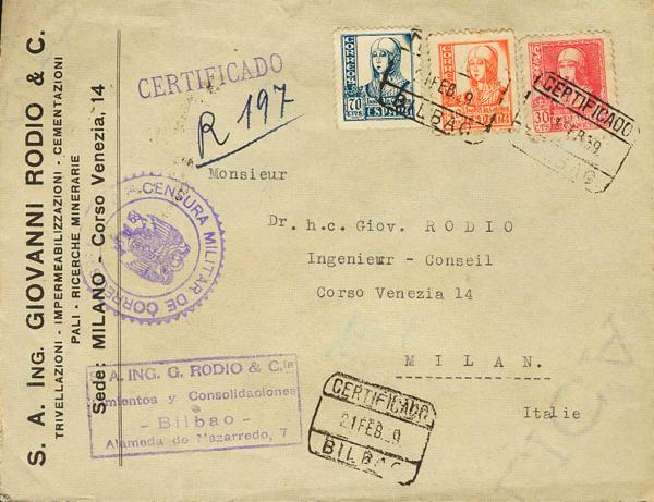 0000044925 - National Zone. Bando Nacional Registered Mail