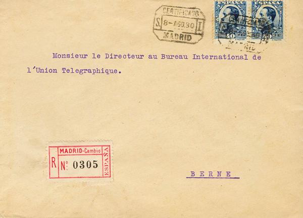 0000045114 - Spain. Alfonso XIII Registered Mail