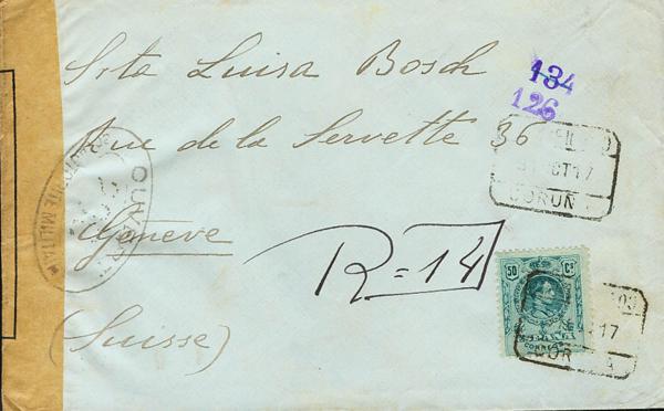 0000045129 - Spain. Alfonso XIII Registered Mail