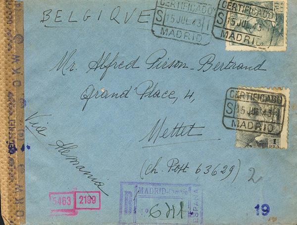 0000045222 - Spain. Spanish State Registered Mail