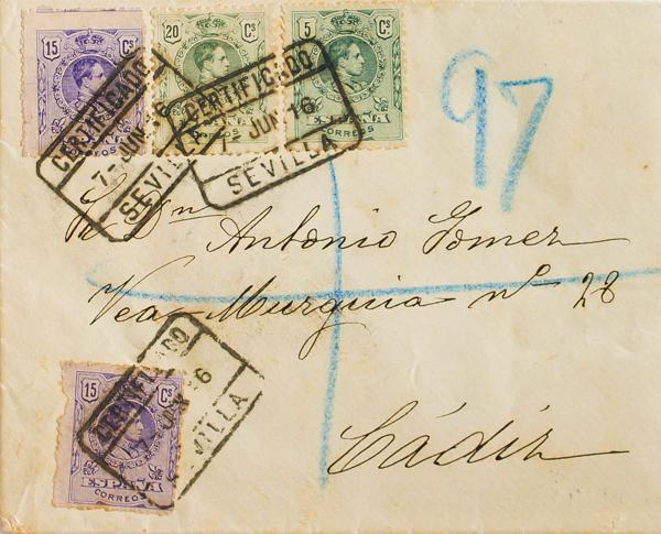 0000045745 - España. Alfonso XIII Correo Certificado