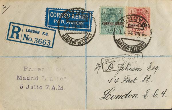 0000055164 - España. Alfonso XIII Correo Aéreo