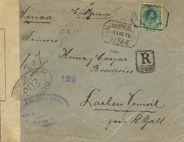 0000060218 - Spain. Alfonso XIII Registered Mail