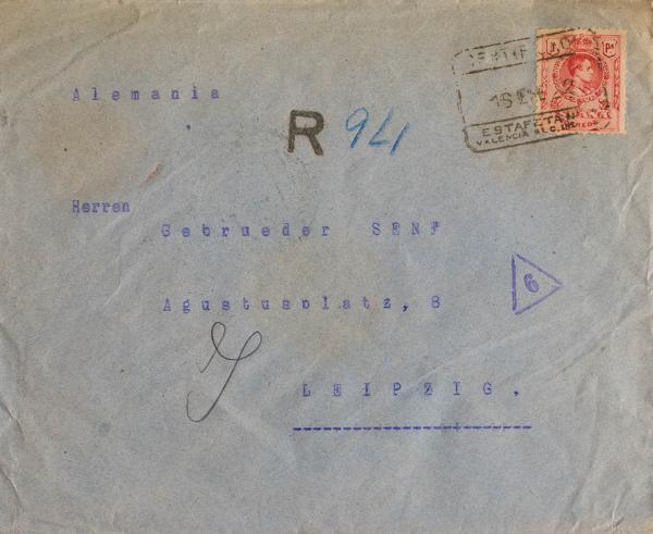 0000060375 - Spain. Alfonso XIII Registered Mail