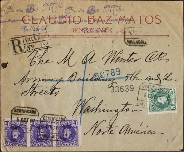 0000062929 - Spain. Alfonso XIII Registered Mail