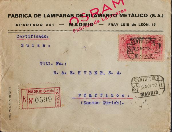 0000064814 - Spain. Alfonso XIII Registered Mail