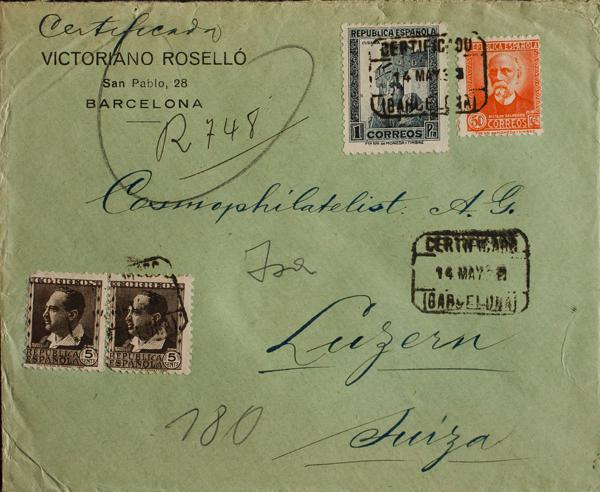 0000068619 - España. República Española Correo Certificado