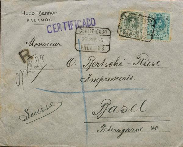 0000071402 - Spain. Alfonso XIII Registered Mail