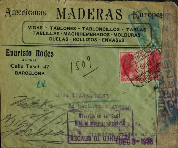 0000073474 - España. República Española Correo Certificado