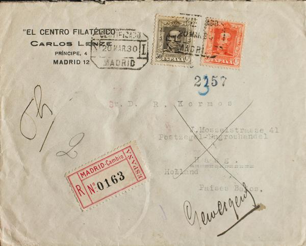 0000073507 - Spain. Alfonso XIII Registered Mail