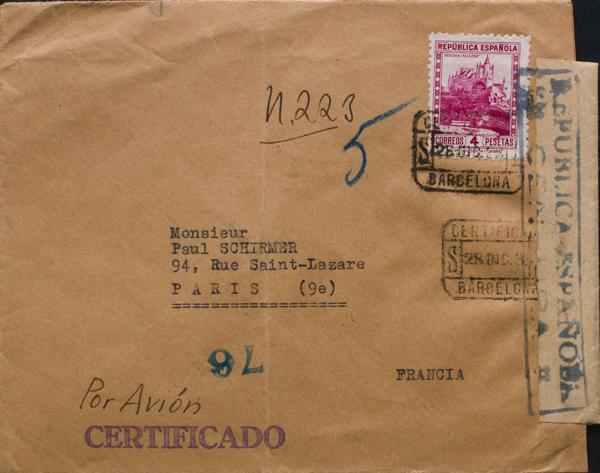 0000074586 - Spain. Spanish Republic Registered Mail