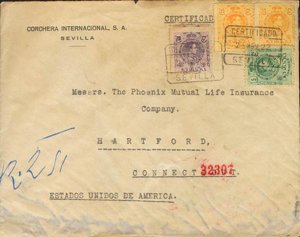 0000075122 - Spain. Alfonso XIII Registered Mail