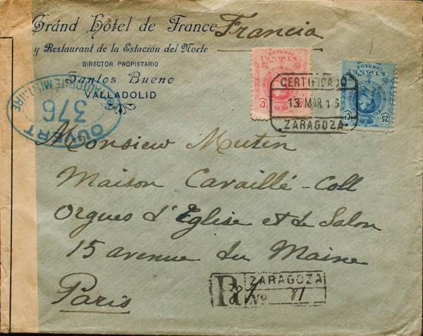 0000077045 - Spain. Alfonso XIII Registered Mail