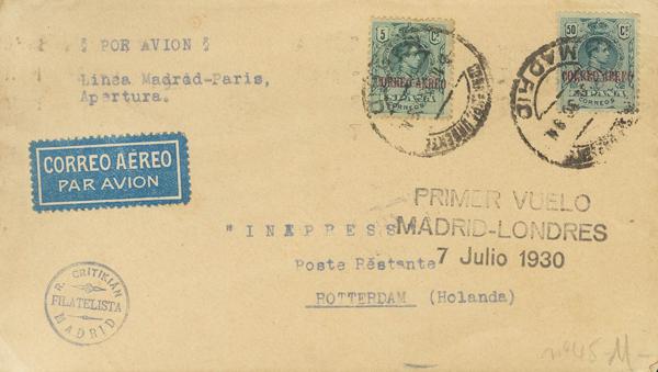 0000095427 - España. Alfonso XIII Correo Aéreo