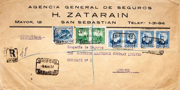 0000095631 - Spain. Spanish Republic Registered Mail