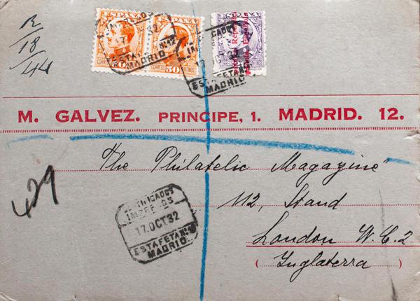 0000095643 - Spain. Alfonso XIII Registered Mail