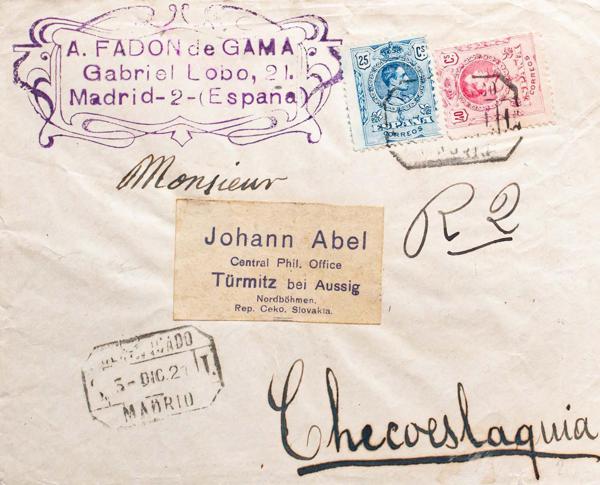 0000114446 - Spain. Alfonso XIII Registered Mail