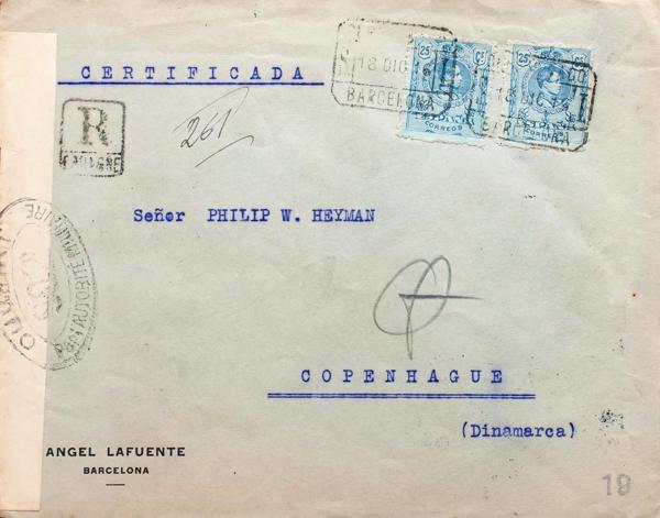 0000114848 - Spain. Alfonso XIII Registered Mail