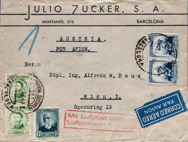 0000114936 - Spain. Spanish Republic Airmail
